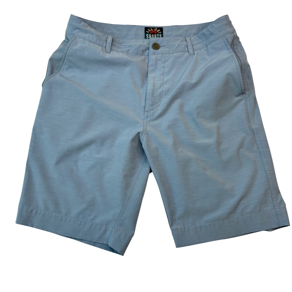 Faherty All Day Shorts Mens 30 Blue Hybrid Quick Dry Stretch‎ performance
